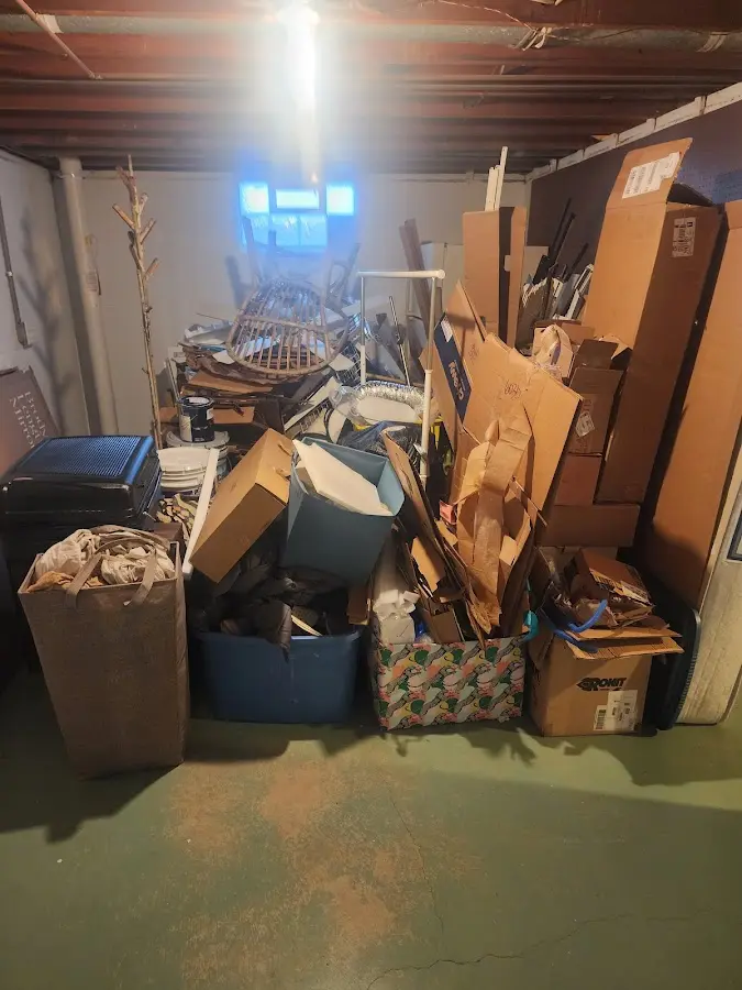 Roll-off dumpster container at job site for 20 Yard Dumpster Rental in Hastings-on-Hudson